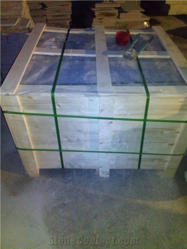 China Blue Limestone Best Material Honed Surface Cube Paving Stone Blocks