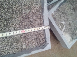 China Blue Limestone Bushhammered Surface External Garden Paving Stone
