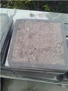 China Blue Limestone Bushhammered Surface External Garden Paving Stone