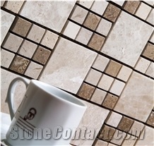 Marble Mix Mosaic, Afyon Cream White Marble Mosaic