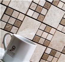 Marble Mix Mosaic, Afyon Cream White Marble Mosaic Marble Mix Mosaic, Afyon Cream White Marble Mosaic