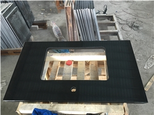 Black Granite Bathroom Countertops, Shanxi Black Granite Bathroom Vanity Tops