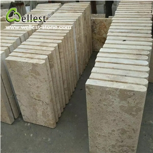Best Price Coffee Brown Travertine Honed Surface Exterior Step Tread