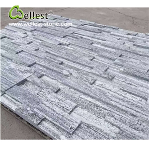 Cloudy Grey Granite Split Surface Ledge Culture Stacked Stone Pannel for Interior Exterior Feature Wall Vaneer Cladding Decor and Pool Waterfall Cloudy Grey Granite Split Surface Ledge Culture Stacked Stone Pannel for Interior Exterior Feature Wall Vaneer Cladding Decor and Pool Waterfall