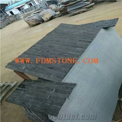 Black Basalt Wall Ledge Stone Natural Split