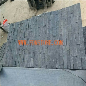 Hainan Black Basalt Natural Split Culture Stone,Wall Cladding,Stack Stone Ledge Tiles