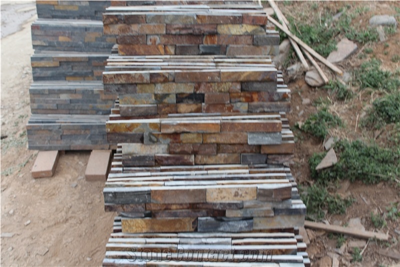 Rusty Slate Cultured Stone, Stacked Stone Veneer, Stone Wall Decor