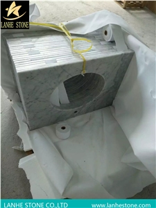 Bianco Carrara White Marble Vanity Top,Bianco Carrara White Marble Bathroom Vanity Top,Carrara White Marble Bath Top,Carrara White Natural Stone Vanity Top