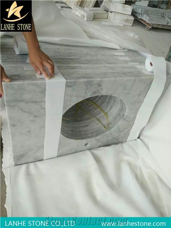 Bianco Carrara White Marble Vanity Top,Bianco Carrara White Marble Bathroom Vanity Top,Carrara White Marble Bath Top,Carrara White Natural Stone Vanity Top