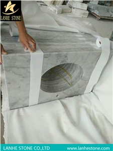 Bianco Carrara White Marble Vanity Top,Bianco Carrara White Marble Bathroom Vanity Top,Carrara White Marble Bath Top,Carrara White Natural Stone Vanity Top