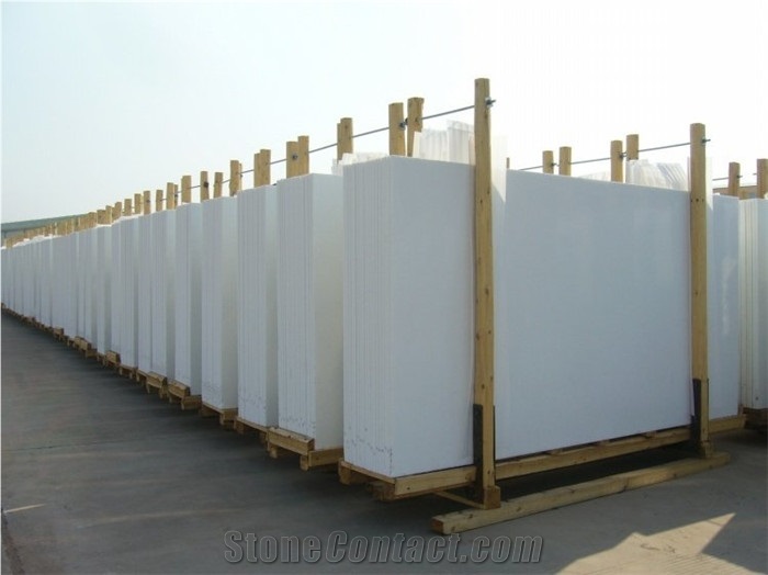 White Nano Slab and Tiles, Nano Crystallized Glass Stone 3