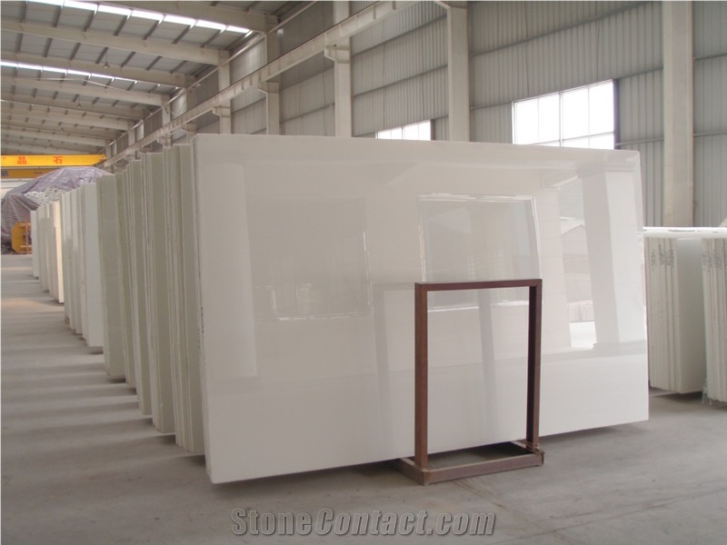 White Nano Slab and Tiles, Nano Crystallized Glass Stone 3