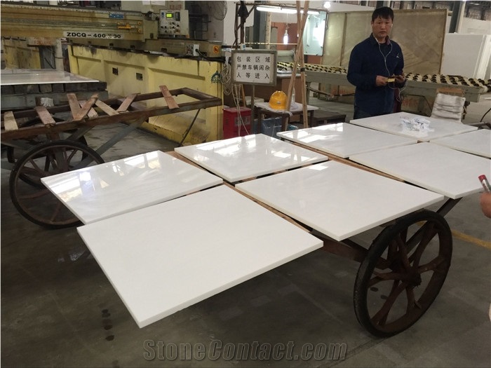 White Nano Slab and Tiles, Nano Crystallized Glass Stone 3
