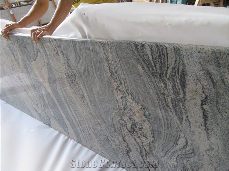 China Juparana Grey Granite Counter Tops,G261 Granite Kitchen Top,Custom Countertop
