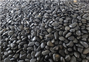 Highly Polished Decorative Natural Pebble Stone,Polished Black Color River Stone in Decoration