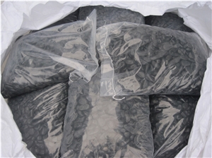 Highly Polished Decorative Natural Pebble Stone,Polished Black Color River Stone in Decoration
