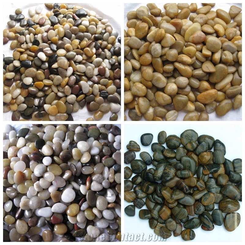 Multicolor Polished Natural Pebble Stone,River Stone