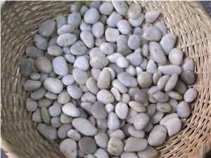 Polished Natural White River Pebble Stone for Decoration in Garden , Outdoor ,Landscaping