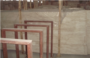 White Travertine Medium Slabs & Tiles, Turkey White Travertine