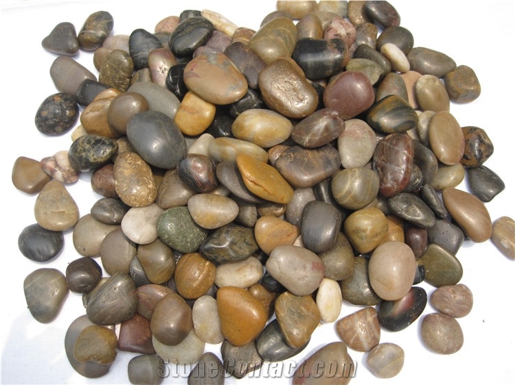Yellow Pebble Stone , Polished Natural River Stone