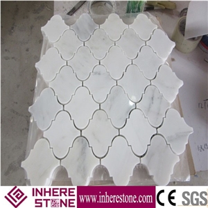 Bianco Venato Marble Mosaic Tiles, Carrara White Mosaic, Bianco Gioia Polished Mosaic