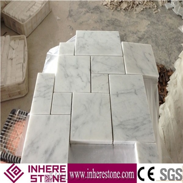 Bianco Venato Marble Mosaic Tiles, Carrara White Mosaic, Bianco Gioia Polished Mosaic