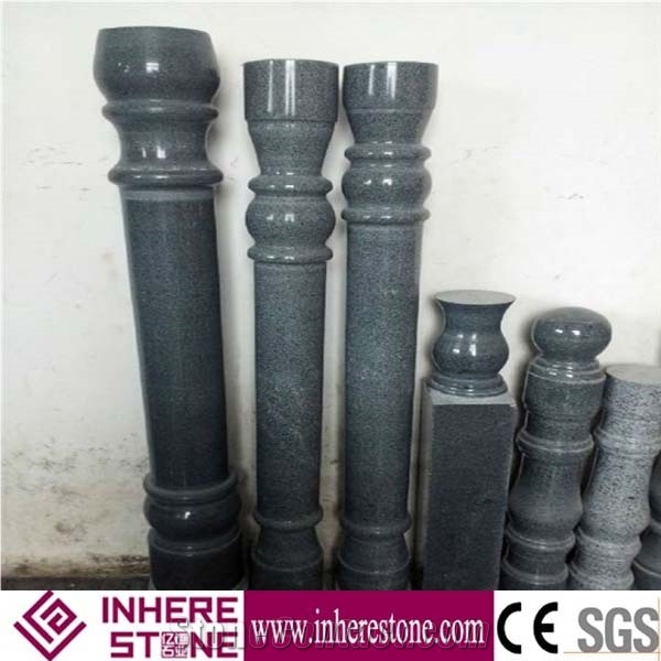 Building Stones Black Handrail, Black Balustade for Balcong, Raillings Stone