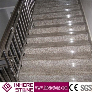 Cheapest Stone Peach Red G687 Granite Stairs & Steps, Gutian Peach Flower Red Granite Stair Riser, Staircase
