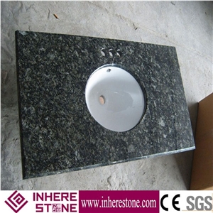 China Verde Butterfly Bathroom Vanity Tops, China Butterfly Green Granite Bathroom Countertops, Green Butterfly Shanxi Bath Tops