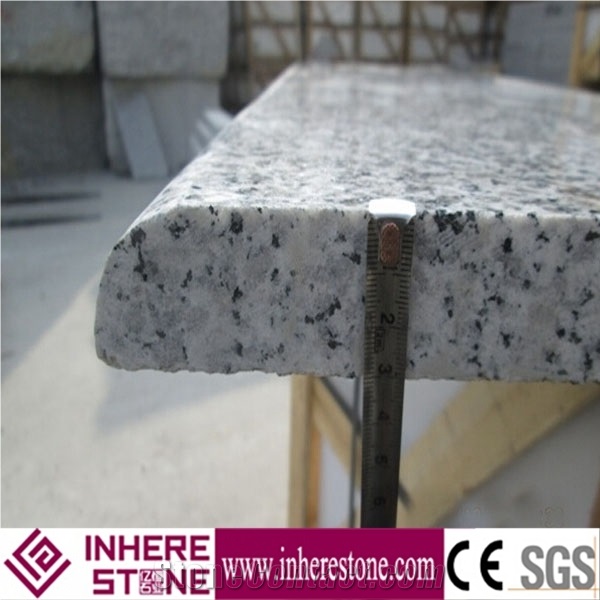 G640 Grey Granite Stairs & Steps, Black White Flower Granite Staircase, Padang Grigio Granite Stair Riser