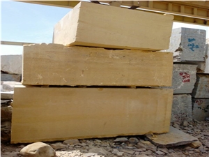 Mango Sandstone Block, Pakistan Yellow Sandstone Block