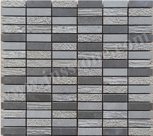 Hainan Grey Basalt Mosaic/Chinese Grey Basalt Mosaic/Mosaic/Natural Stone Mosaic