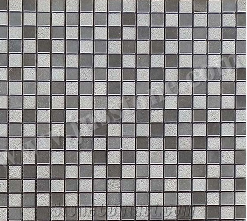 Mosaic/Natural Stone Mosaic/Honed/Hainan Grey Basalt Mosaic/Chinese Grey Basalt Mosaic