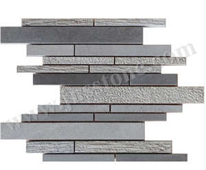 Mosaic/Natural Stone Mosaic/Honed/Hainan Grey Basalt Mosaic/Chinese Grey Basalt Mosaic