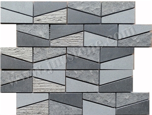 Mosaic/Natural Stone Mosaic/Honed/Hainan Grey Basalt Mosaic/Chinese Grey Basalt Mosaic