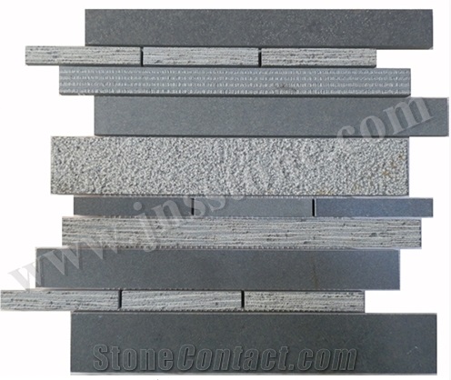 Natural Stone Mosaic/Honed/Hainan Grey Basalt Mosaic/Chinese Grey Basalt Mosaic/Mosaic