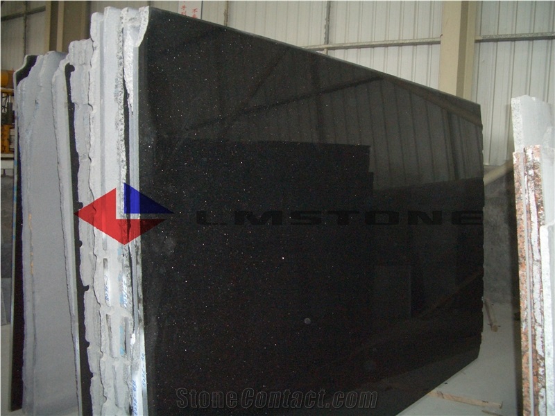 Black Galaxy,Black Galaxy Granite (Star Galaxy) India Slabs & Tiles, Polished Granite Floor Covering Tiles, Walling Tiles