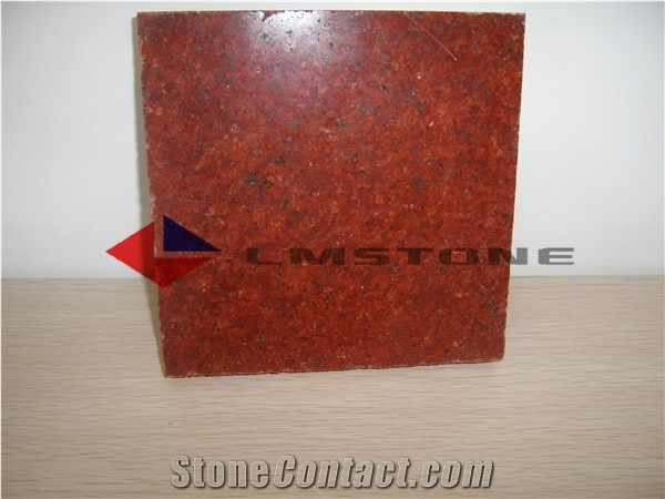 China Dyed Red Slabs & Tiles, China Red Granite Slabs & Tiles