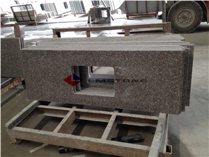 G664 Vanity Top, Bainbrook Brown Granite Bath Top, G664 Red Granite Bathroom Top, Brown Granite Bathroom Countertop