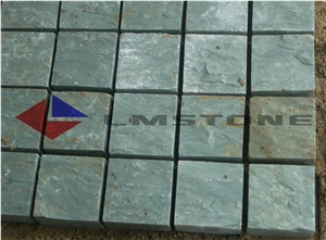 Green Slate Cube and Pavers