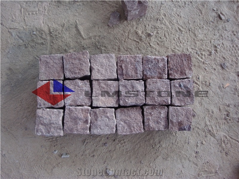 Red Porphyrite Cube &Pavers