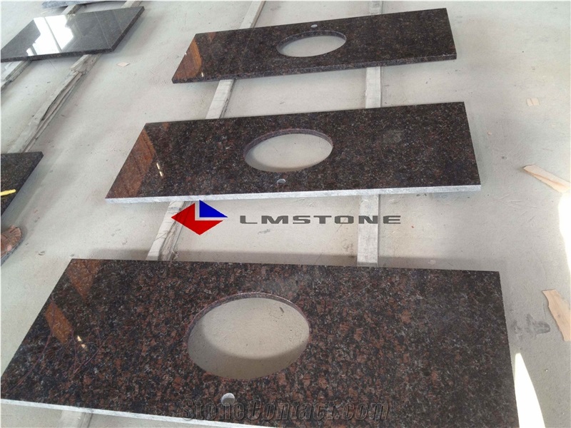 Tan Brown Granite Bath Countertop, High Polished Countertop Winggreen
