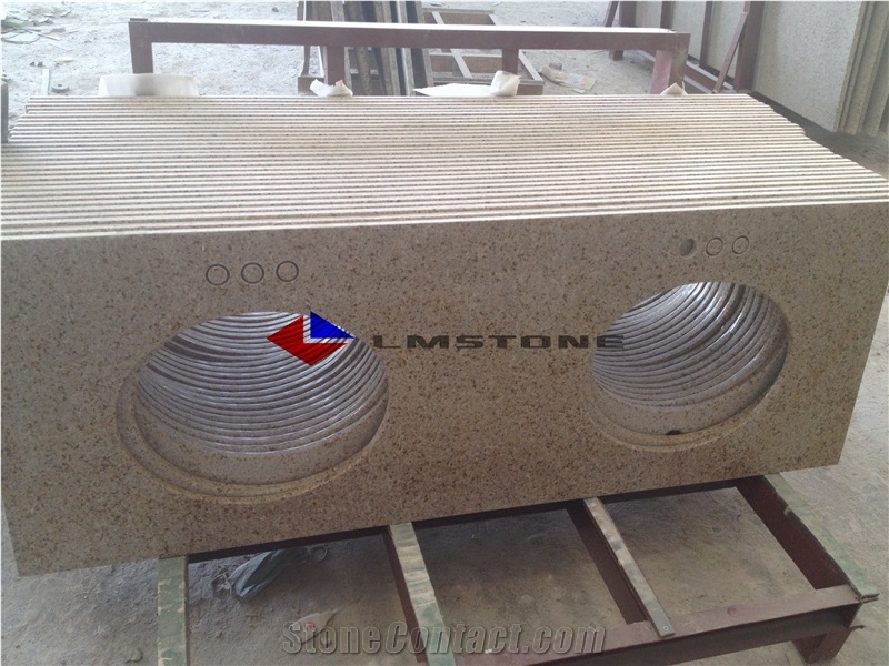 Yellow Granite Vanities, G682 Yellow Granite Bath Tops
