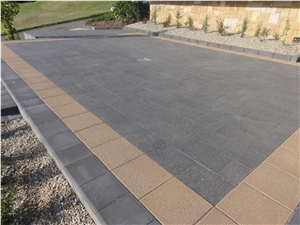 China Blue Stone Cube Stone Pavers Flamed Cooble Stone Floor Paving Exterior Stone Garden Stepping Pavements