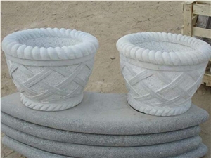 G603 Crystal Bianco Sardo Landscaping Flower Pot/ Planters Exterior Stone