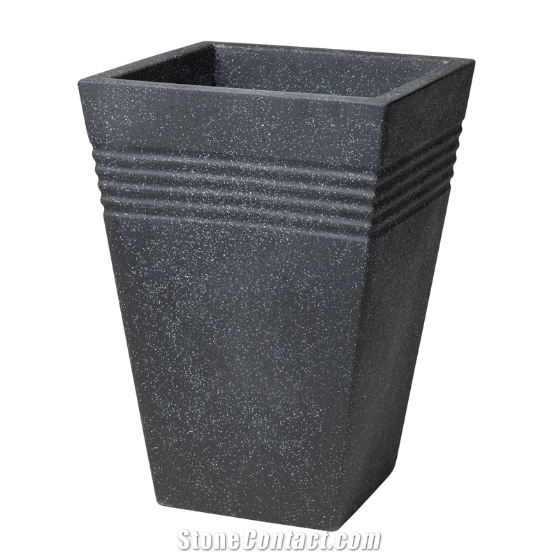 G654 China Impala Black Granite Mordern Design Flower Pot/ Garden Planrters