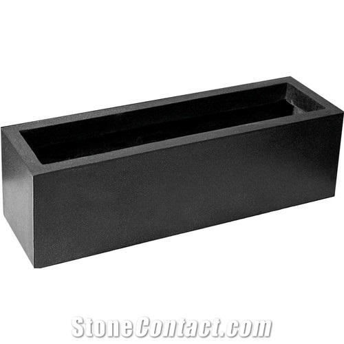 G654 China Impala Black Granite Mordern Design Flower Pot/ Garden Planrters