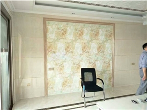 Beige Artificial Stone Honeycomb Panels