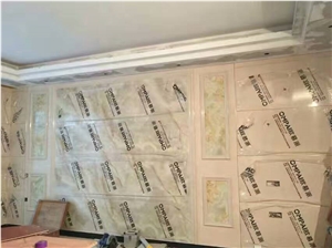 White Artificial Stone Wall Panel, Engineered Manmade Honeycomb Panels