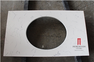 Carrara White Quartz Stone Slabs & Tiles